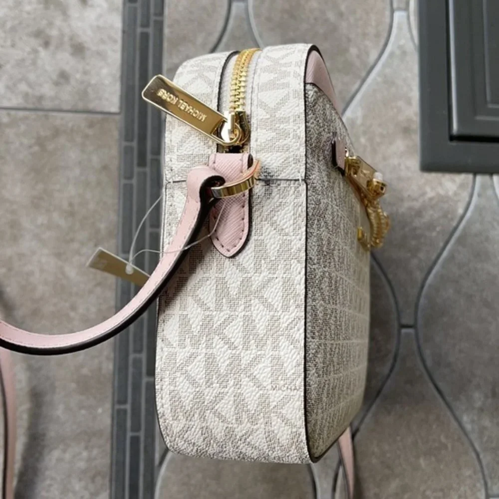 Michael Kors Jet Set Item Large East West Zip Chain Crossbody Powder Blush